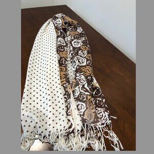 Floral Star Mixed Print Bohemian Wrap Scarf